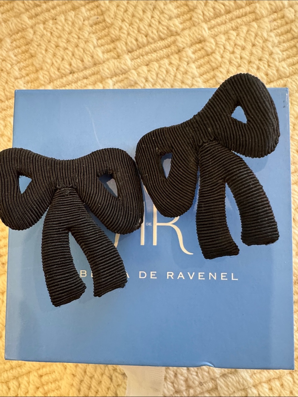 Rebecca de Ravenel Black Bow Earrings